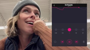 Cumming hard in grocery store with Lush remote controlled vibrator