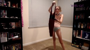 Skinny Blonde Tries on all her Dresses – Wolfiegirl17