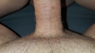 Wife teases friends cock and accidently slides it in and won’t stop.