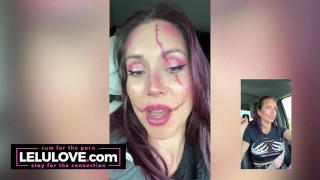Babe records selfies at her first Halloween Horror Night HHN night at Universal Studios w/ cosplay costume makeup – Lelu Love